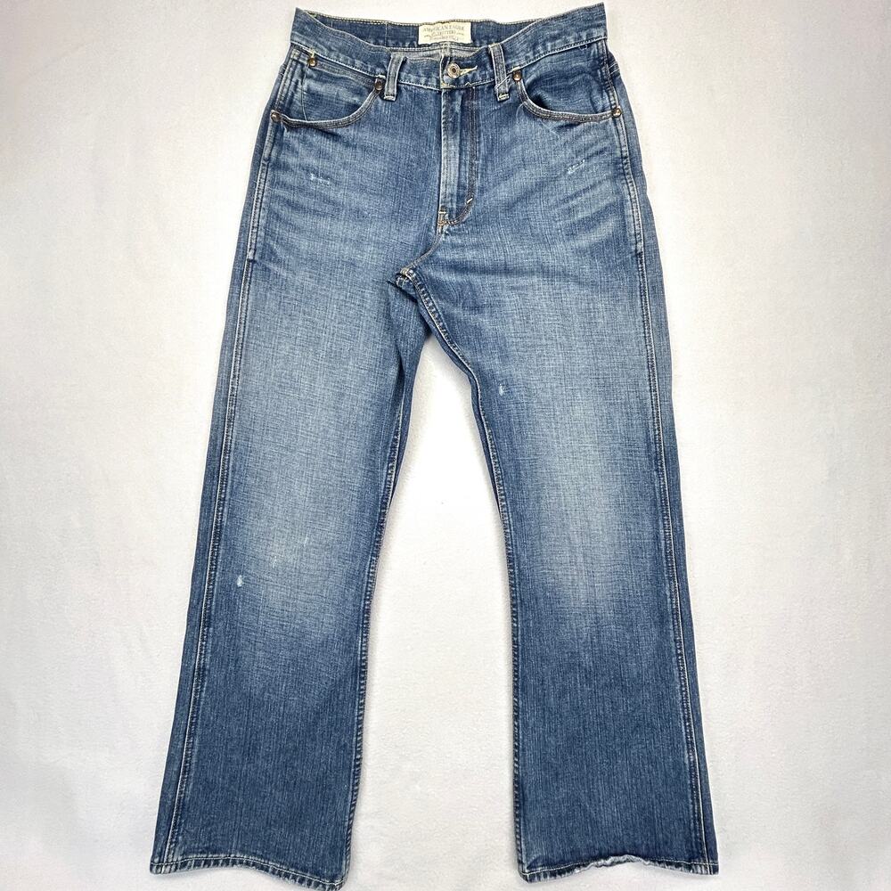 Vtg Y2K American Eagle Outfitters Jeans Men 30x30 Jambe Semi Evasee Bootcut